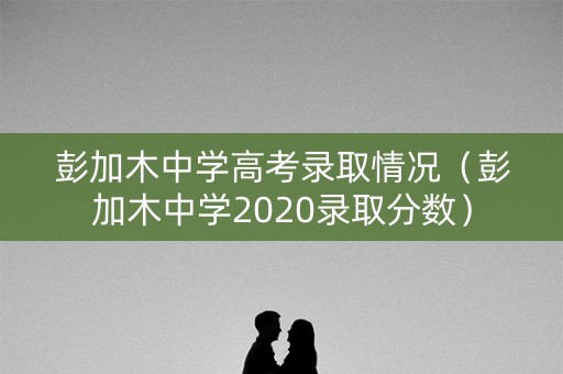 彭加木中学高考录取情况（彭加木中学2020录取分数）