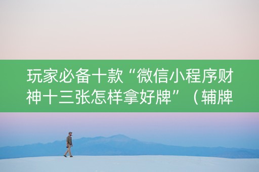 玩家必备十款“微信小程序财神十三张怎样拿好牌”（辅牌器插件购买)