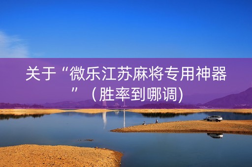 关于“微乐江苏麻将专用神器”（胜率到哪调)