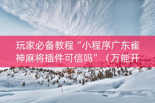 玩家必备教程“小程序广东雀神麻将插件可信吗”（万能开挂器)