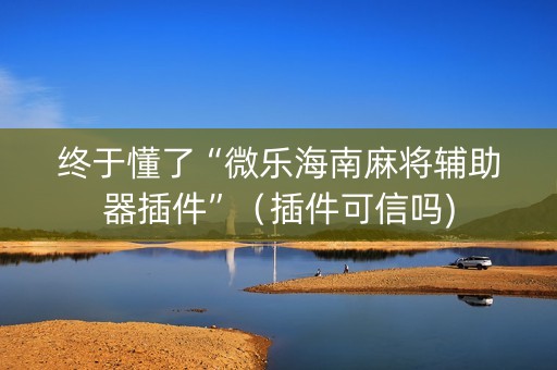 终于懂了“微乐海南麻将辅助器插件”（插件可信吗)