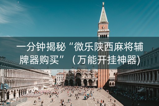 一分钟揭秘“微乐陕西麻将辅牌器购买”（万能开挂神器)