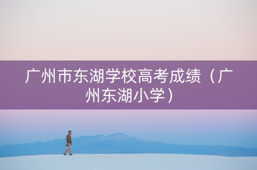 广州市东湖学校高考成绩（广州东湖小学）