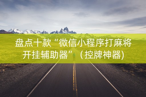 盘点十款“微信小程序打麻将开挂辅助器”（控牌神器)