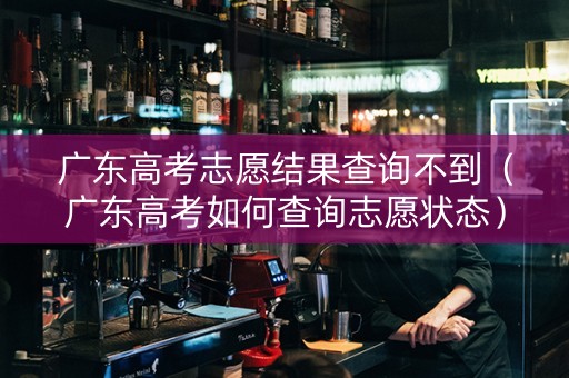 广东高考志愿结果查询不到（广东高考如何查询志愿状态）