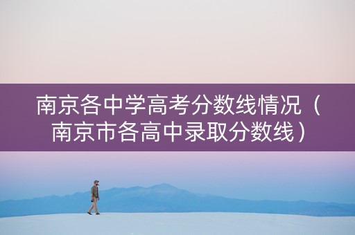 南京各中学高考分数线情况（南京市各高中录取分数线）