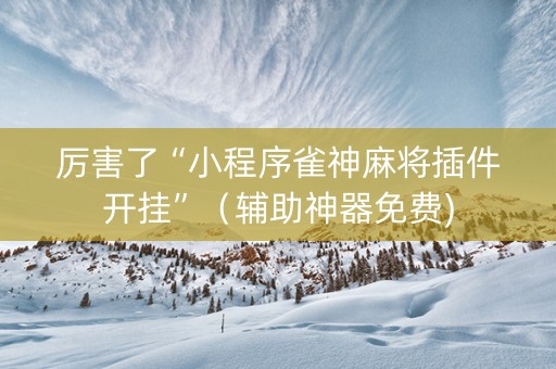 厉害了“小程序雀神麻将插件开挂”（辅助神器免费)