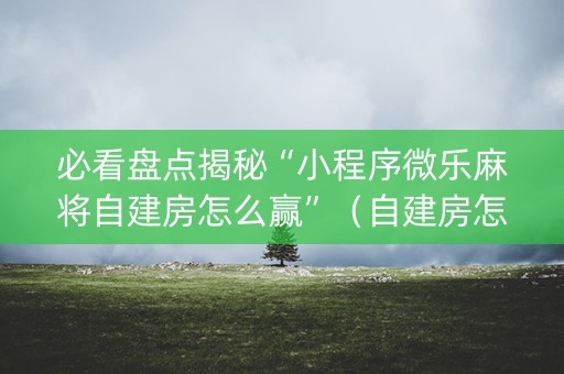 必看盘点揭秘“小程序微乐麻将自建房怎么赢”（自建房怎么赢)
