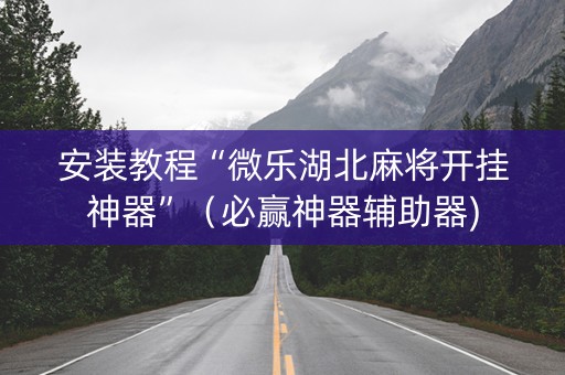 安装教程“微乐湖北麻将开挂神器”（必赢神器辅助器)