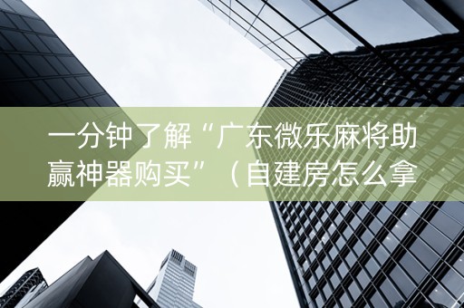 一分钟了解“广东微乐麻将助赢神器购买”（自建房怎么拿好牌)