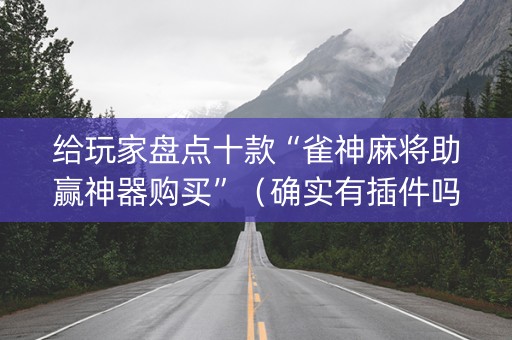 给玩家盘点十款“雀神麻将助赢神器购买”（确实有插件吗)