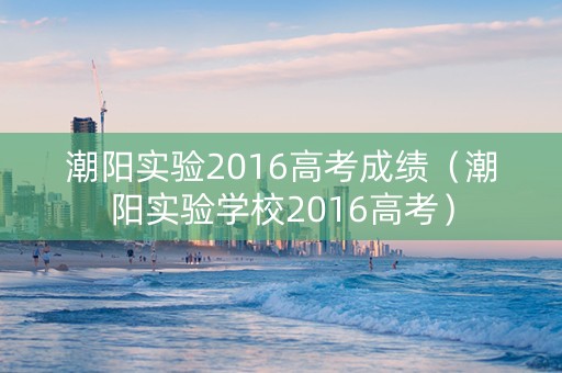 潮阳实验2016高考成绩（潮阳实验学校2016高考）