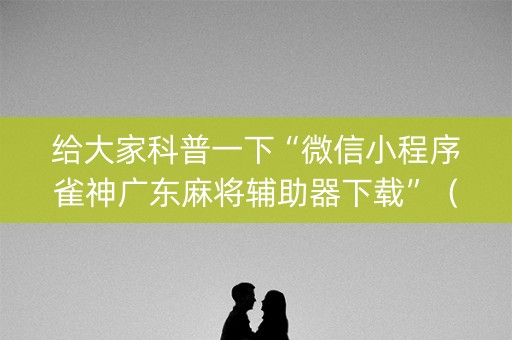 给大家科普一下“微信小程序雀神广东麻将辅助器下载”（怎么让系统给自己好牌)