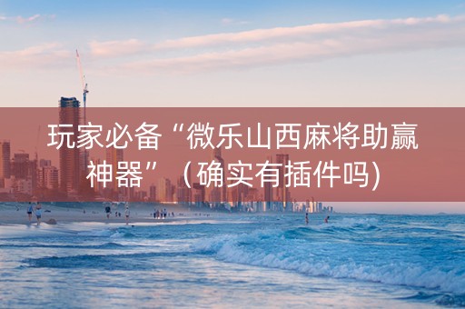 玩家必备“微乐山西麻将助赢神器”（确实有插件吗)