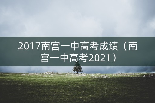 2017南宫一中高考成绩（南宫一中高考2021）