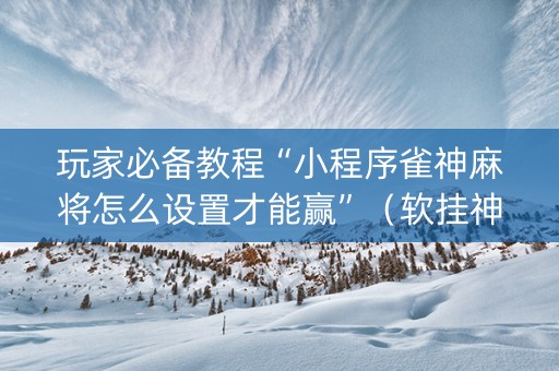 玩家必备教程“小程序雀神麻将怎么设置才能赢”（软挂神器)