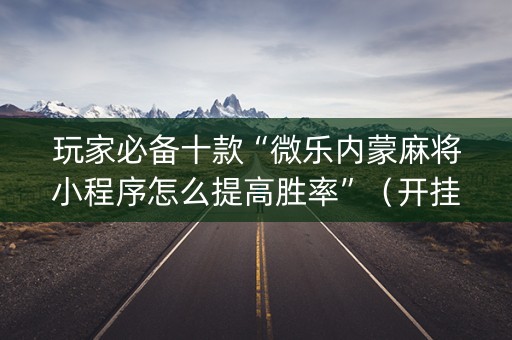 玩家必备十款“微乐内蒙麻将小程序怎么提高胜率”（开挂辅助器插件)