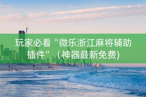 玩家必看“微乐浙江麻将辅助插件”（神器最新免费)