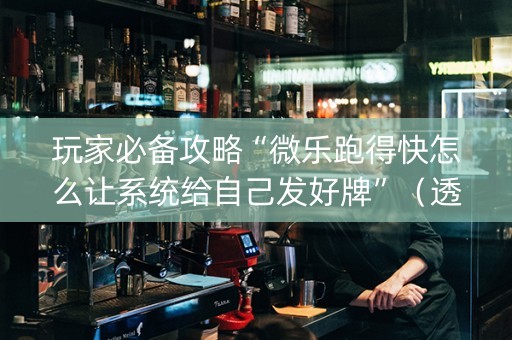 玩家必备攻略“微乐跑得快怎么让系统给自己发好牌”（透明挂辅助器)