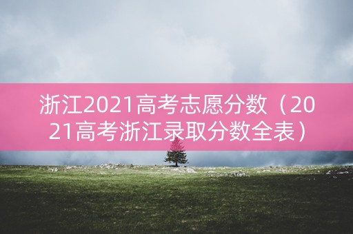 浙江2021高考志愿分数（2021高考浙江录取分数全表）