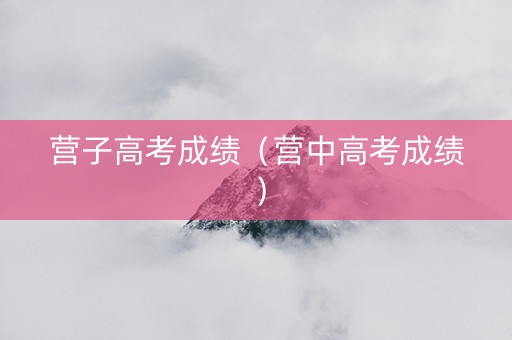 营子高考成绩（营中高考成绩）