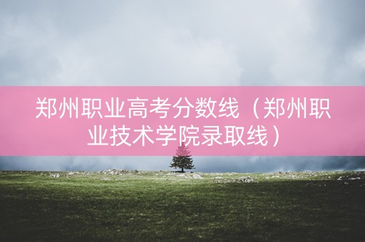 郑州职业高考分数线（郑州职业技术学院录取线）