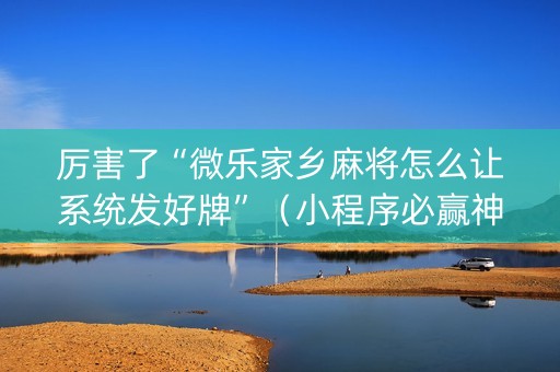 厉害了“微乐家乡麻将怎么让系统发好牌”（小程序必赢神器)