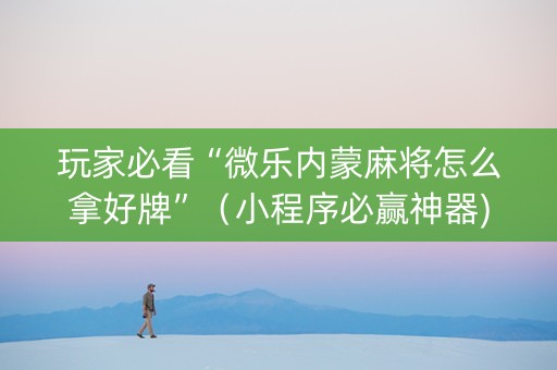 玩家必看“微乐内蒙麻将怎么拿好牌”（小程序必赢神器)