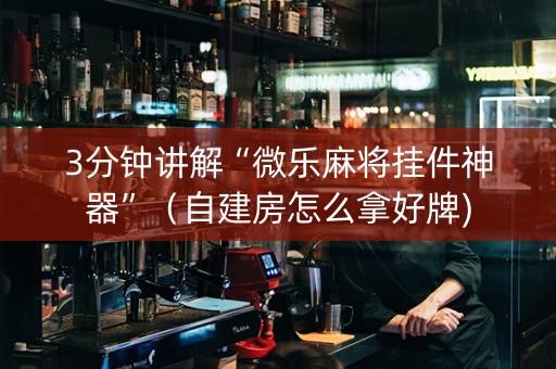 3分钟讲解“微乐麻将挂件神器”（自建房怎么拿好牌)
