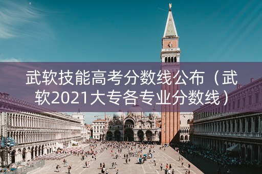武软技能高考分数线公布（武软2021大专各专业分数线）