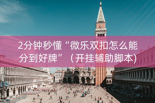 2分钟秒懂“微乐双扣怎么能分到好牌”（开挂辅助脚本)