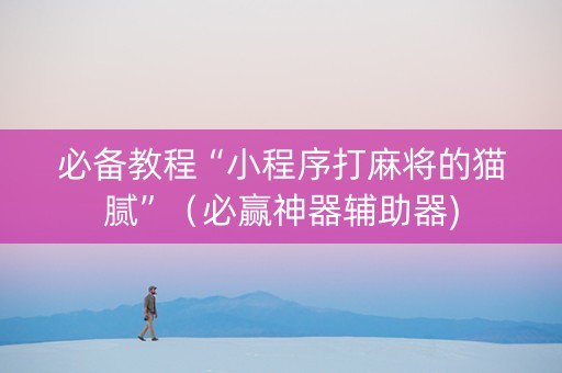 必备教程“小程序打麻将的猫腻”（必赢神器辅助器)