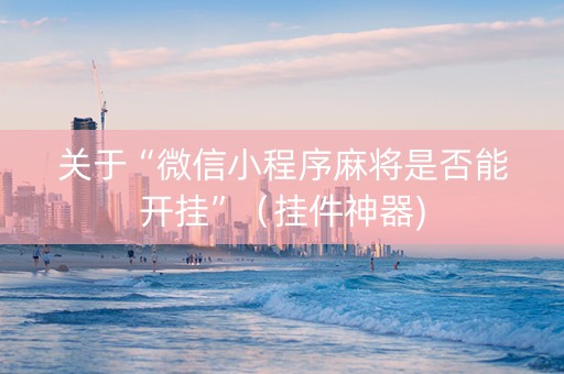 关于“微信小程序麻将是否能开挂”（挂件神器)