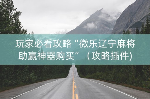 玩家必看攻略“微乐辽宁麻将助赢神器购买”（攻略插件)