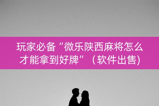 玩家必备“微乐陕西麻将怎么才能拿到好牌”（软件出售)