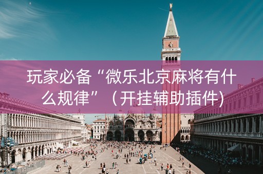玩家必备“微乐北京麻将有什么规律”（开挂辅助插件)
