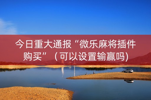 今日重大通报“微乐麻将插件购买”（可以设置输赢吗)