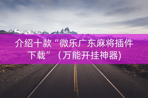 介绍十款“微乐广东麻将插件下载”（万能开挂神器)