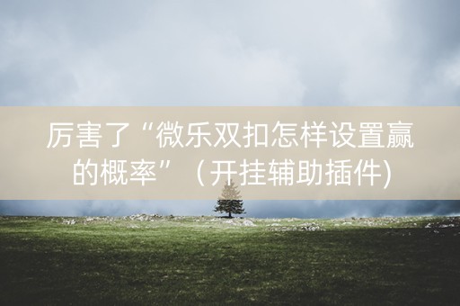 厉害了“微乐双扣怎样设置赢的概率”（开挂辅助插件)