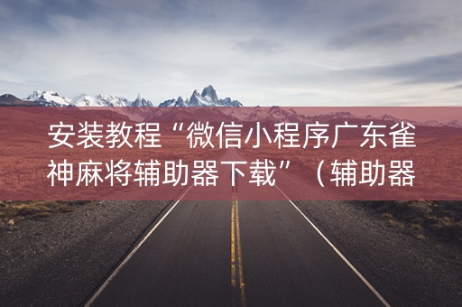 安装教程“微信小程序广东雀神麻将辅助器下载”（辅助器插件)