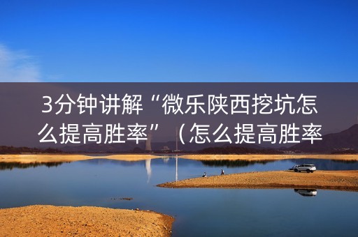 3分钟讲解“微乐陕西挖坑怎么提高胜率”（怎么提高胜率)