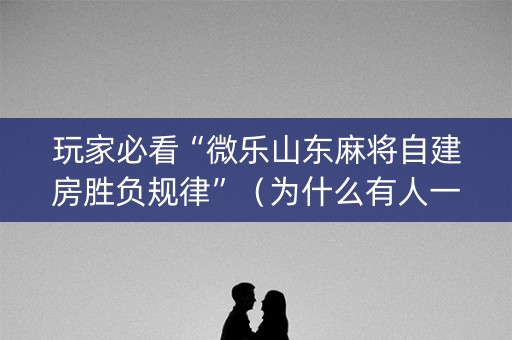 玩家必看“微乐山东麻将自建房胜负规律”（为什么有人一直赢)