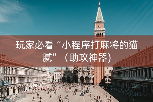 玩家必看“小程序打麻将的猫腻”（助攻神器)