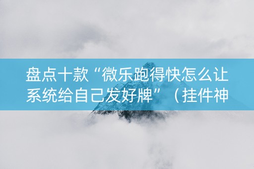 盘点十款“微乐跑得快怎么让系统给自己发好牌”（挂件神器)