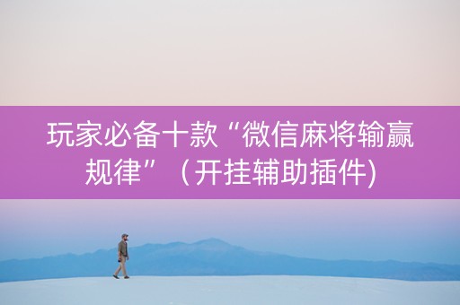 玩家必备十款“微信麻将输赢规律”（开挂辅助插件)