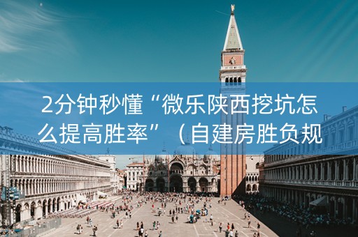 2分钟秒懂“微乐陕西挖坑怎么提高胜率”（自建房胜负规律)