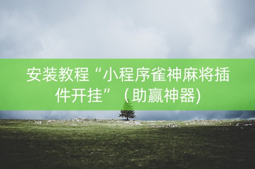 安装教程“小程序雀神麻将插件开挂”（助赢神器)