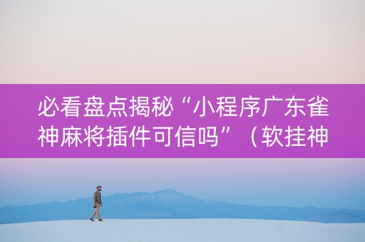 必看盘点揭秘“小程序广东雀神麻将插件可信吗”（软挂神器)