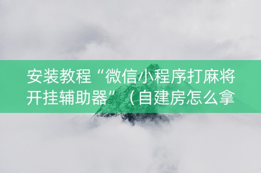 安装教程“微信小程序打麻将开挂辅助器”（自建房怎么拿好牌)