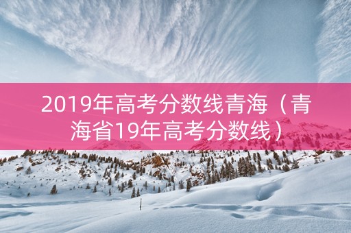 2019年高考分数线青海（青海省19年高考分数线）
